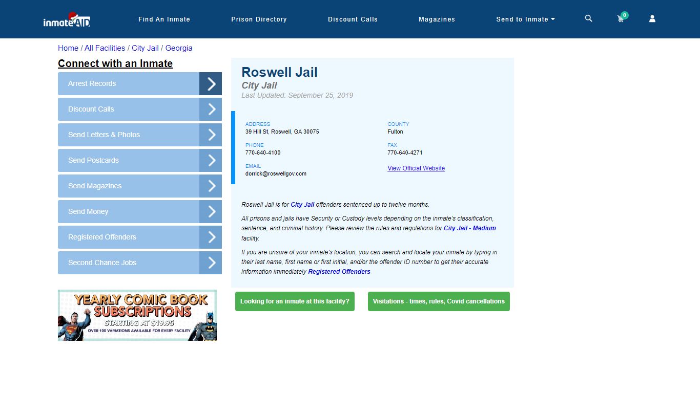 Roswell Jail | Inmate Locator