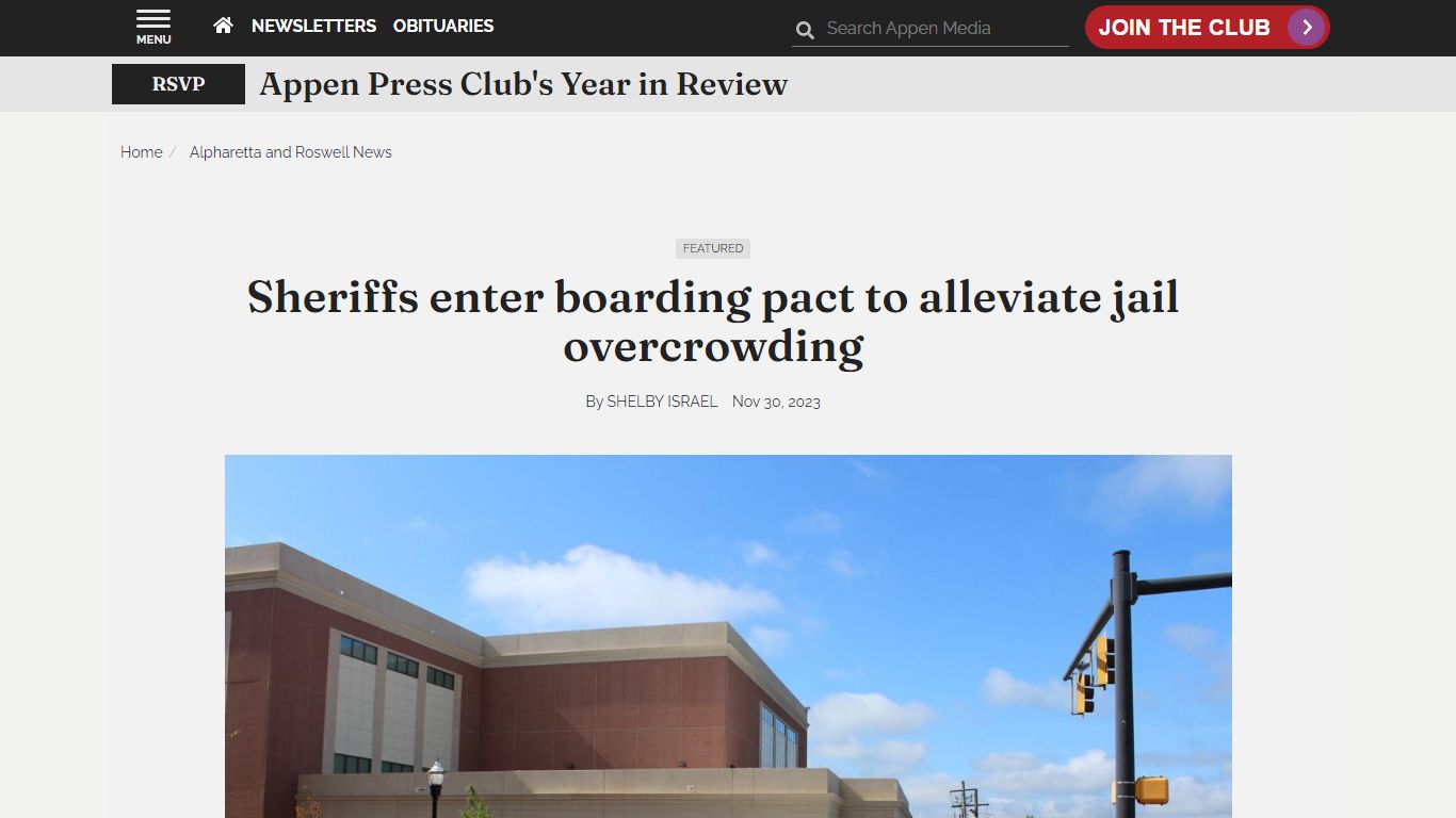 Sheriffs enter boarding pact to alleviate jail overcrowding