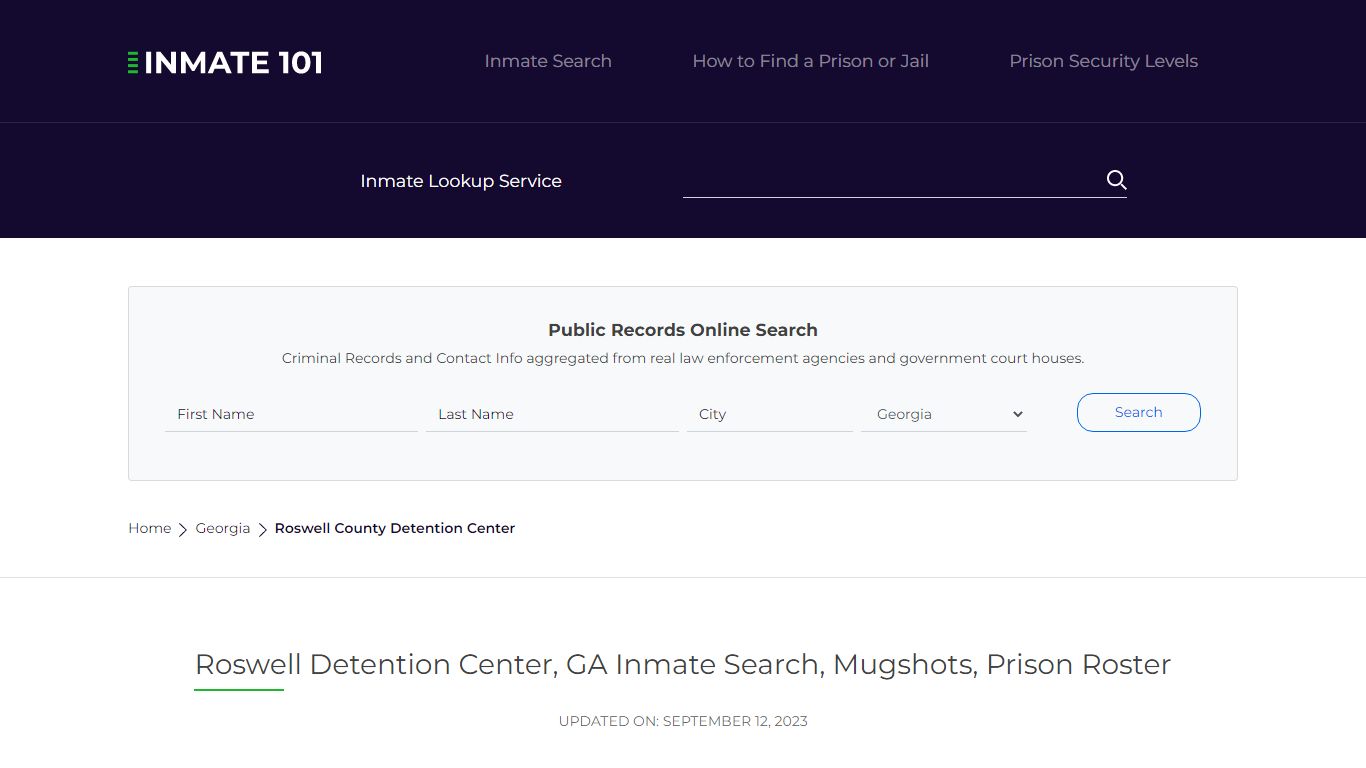 Roswell County Detention Center - Inmate101 - Inmate Locator